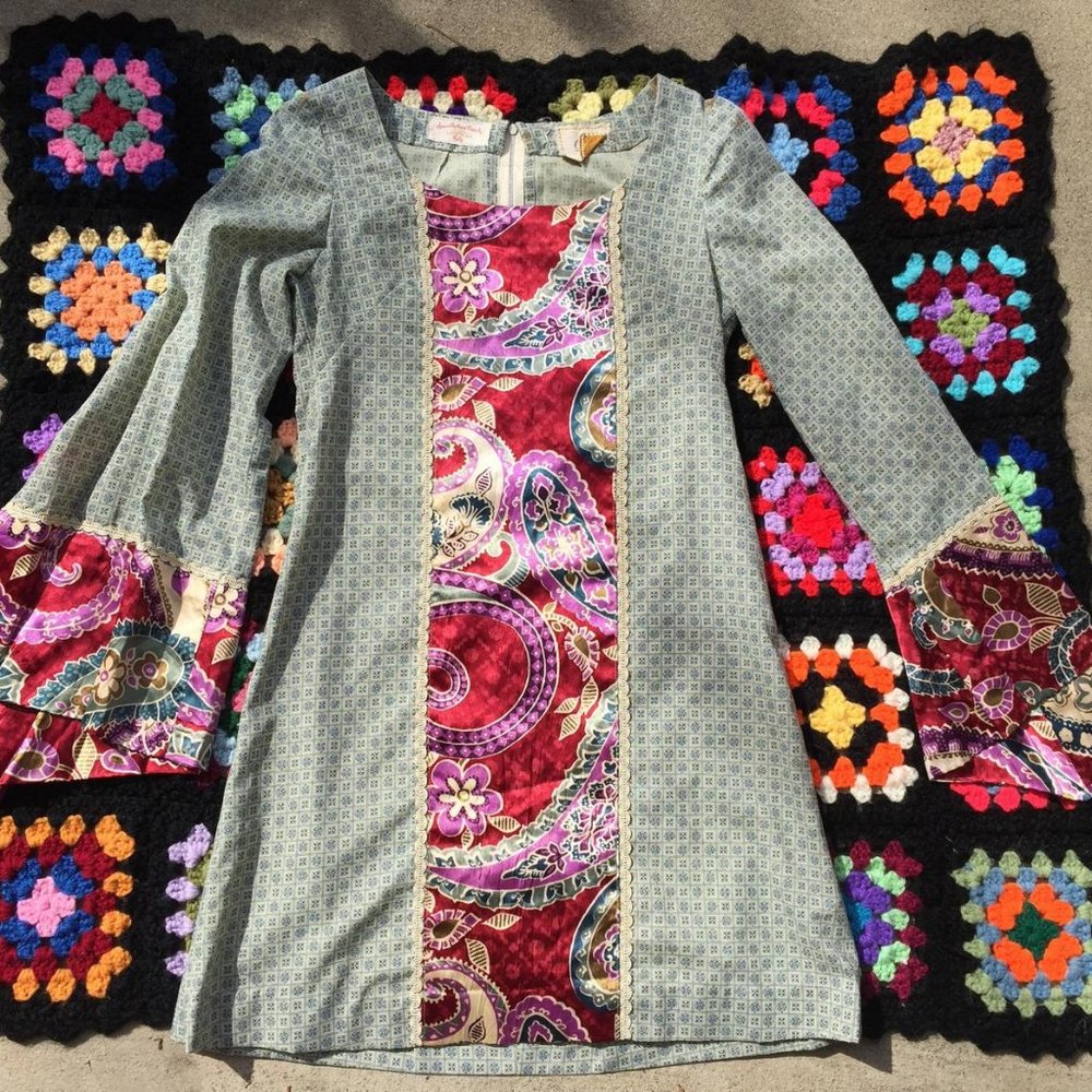 Vintage 1960s Bohemian Dress